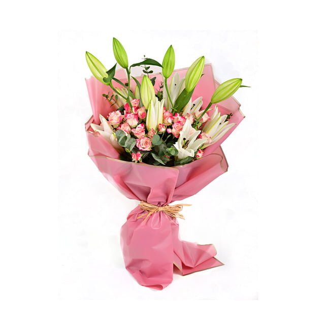 Lilies Baby Roses Bouquet