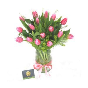 Pink Tulips Vase