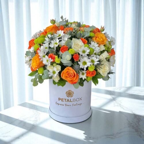 Blooming Flowers Hat Box